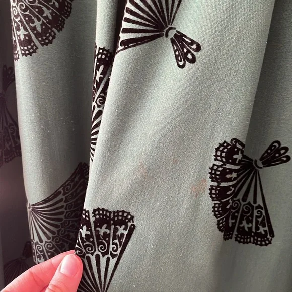 Bettie Page Las Vegas Vintage Inspired A-line Green Skirt Size Medium - Picture 7 of 16